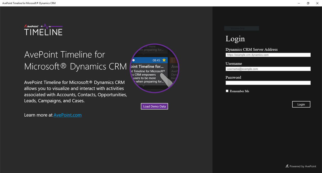 AvePoint Timeline for Microsoft® Dynamics CRM Screenshot Image #4