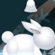 Rabbit Jump Bell Icon Image