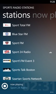 Sports Radio Stations Screenshot Image
