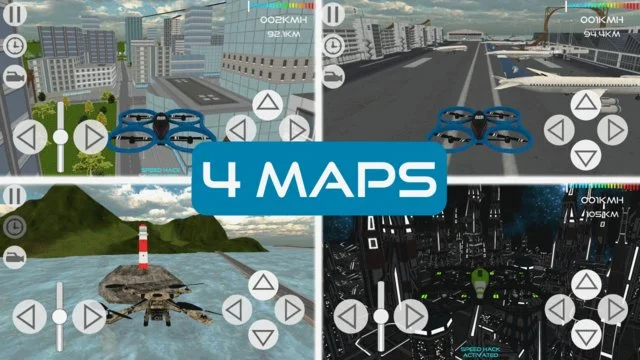 City Drone Flight Simulator Screenshot Image
