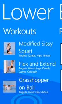 Lower Body Exercise Screenshot Image