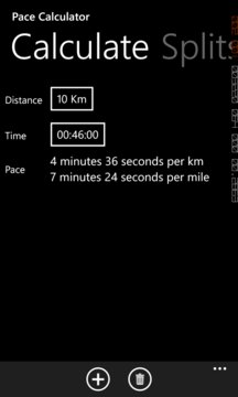 Pace Calculator Screenshot Image