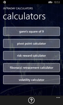 Intraday Calculators Screenshot Image