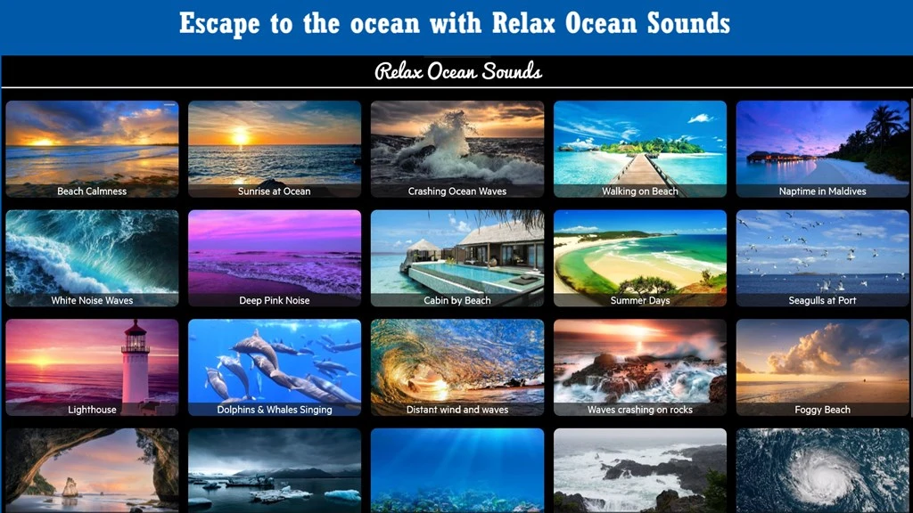 Relaxing Ocean Sounds Screenshot Image #1