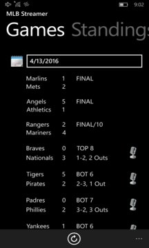 MLB Streamer Screenshot Image