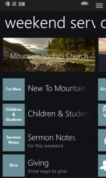 Mountain Springs Church Screenshot Image