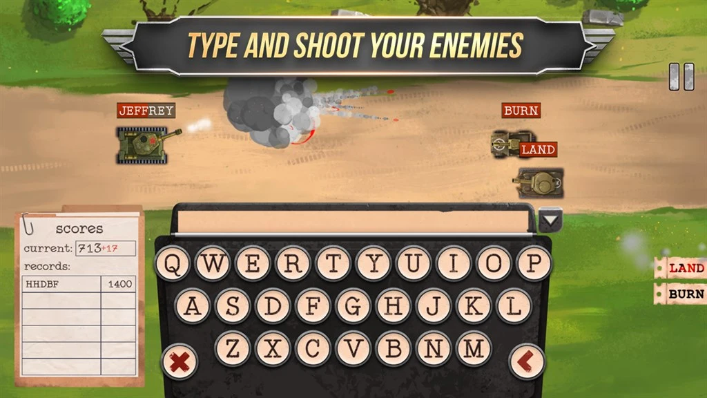 Typing Trainer - Tank Shooter Screenshot Image #3