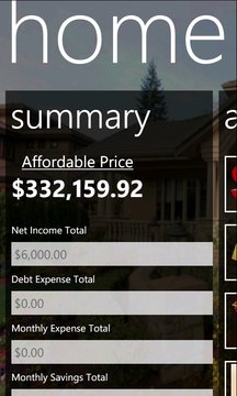 Home Affordability Screenshot Image