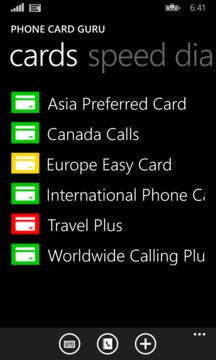Phone Card Guru Screenshot Image