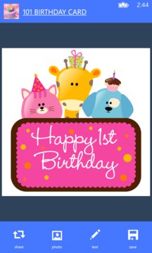 101 Birthday Cards Screenshot Image