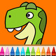Dinosaur Coloring Pages Icon Image