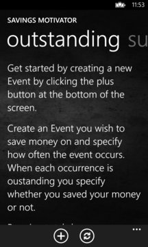 Savings Motivator Screenshot Image