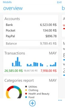 Mobills Personal Finances Screenshot Image