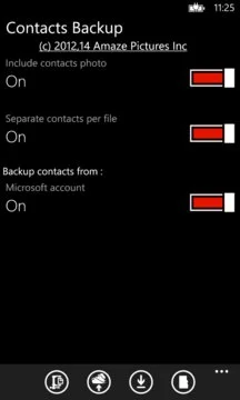 Contacts Backup Screenshot Image