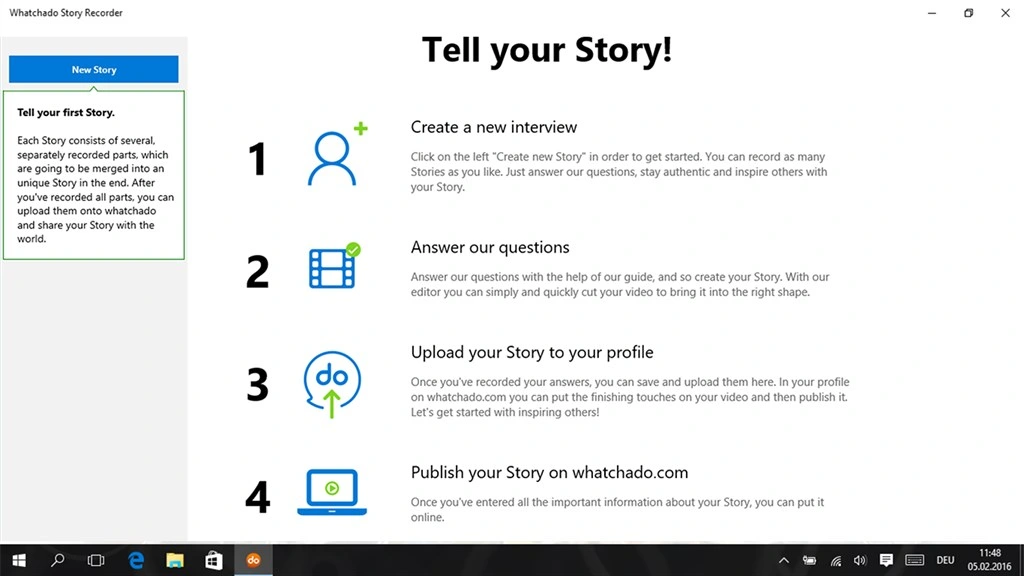 Whatchado StoryRecorder Screenshot Image #3