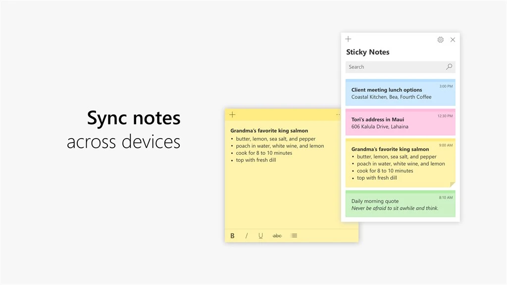 Microsoft Sticky Notes Screenshot Image #2