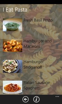 Pasta Recipes Screenshot Image