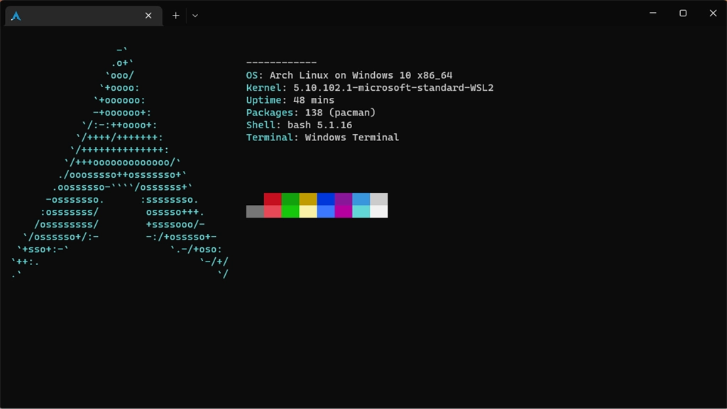 ArchWSL Remix Screenshot Image