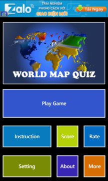 World Map Quiz Screenshot Image