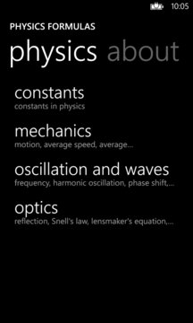 Physics Formulas Screenshot Image