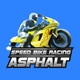 Speed Bike Racing Asphalt Icon Image