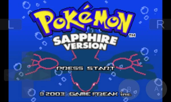 Pokemon Sapphire Version - GBA Emulator Screenshot Image