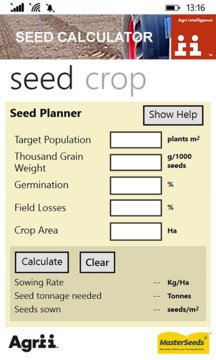 Seed Calculator Screenshot Image