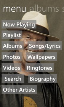 Neil Young Music Screenshot Image