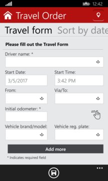 Travel Order App Screenshot 1