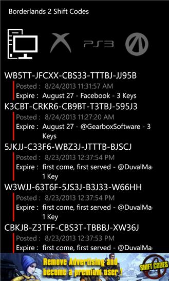 BdlPre Shift Codes Screenshot Image