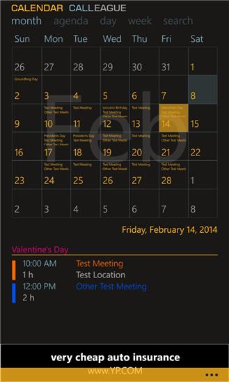 Calendar Calleague Screenshot Image