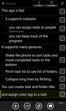 Top Task List Screenshot Image