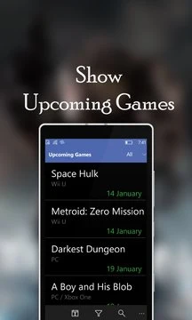 Game Calendar Screenshot Image