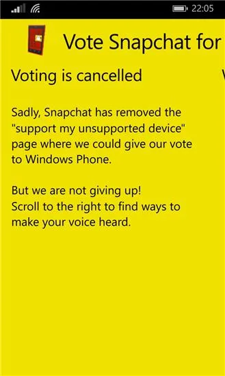 Vote Snapchat Screenshot Image