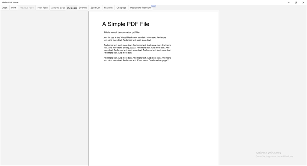 Minimal PDF Viewer Screenshot Image
