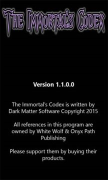 The Immortal's Codex Screenshot Image
