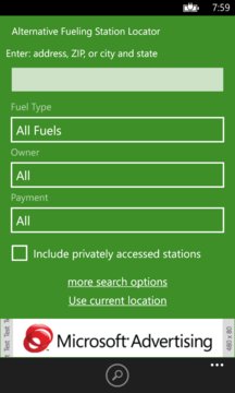 Alternate Fueling Stations Screenshot Image