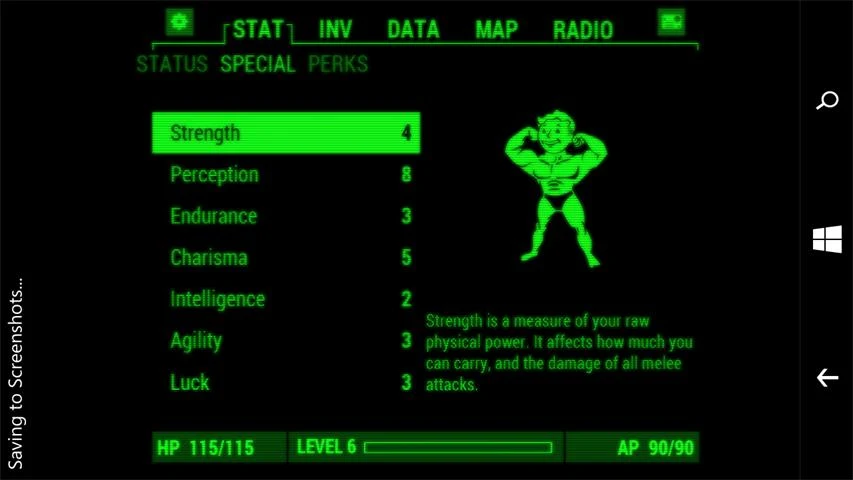 Fallout Pip-Boy Screenshot Image