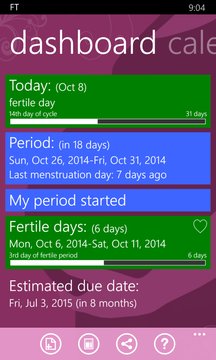 Fertility Tracker Screenshot Image