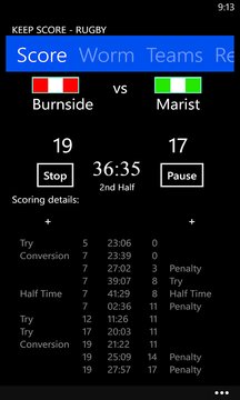 Keep Score Rugby