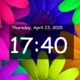 Clock and Flowers Icon Image