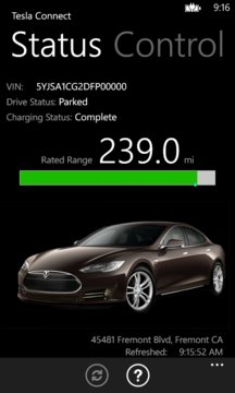 Tesla Connect Screenshot Image