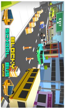 Blocky School Bus Simulator Screenshot Image