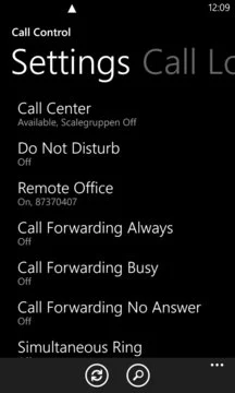 Call Control Screenshot Image