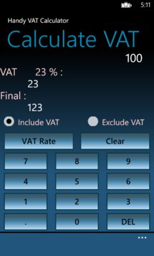Handy VAT Calculator Screenshot Image