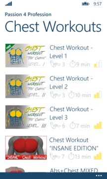 Chest Workouts Screenshot Image