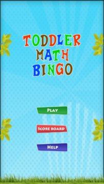 Toddler Math Bingo