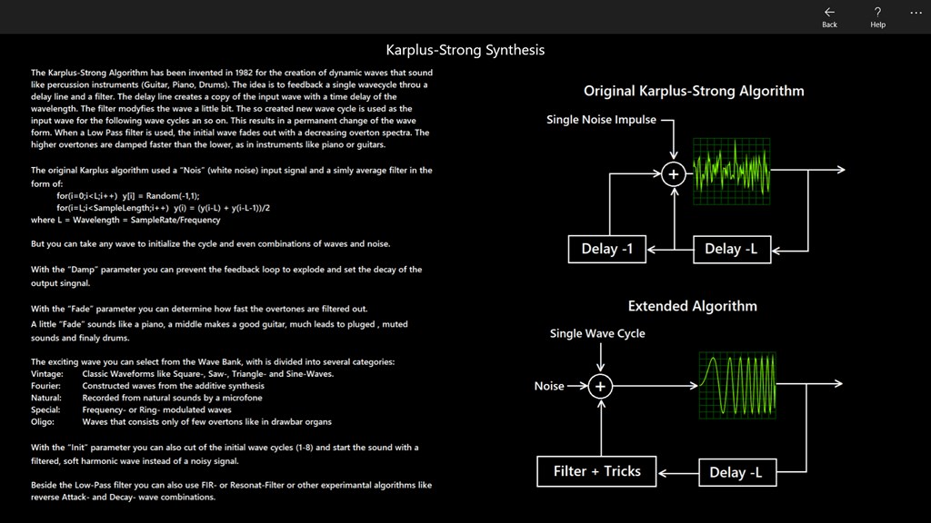 Karplus Synthesizer Screenshot Image #1