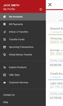 CIBC Mobile Banking Screenshot Image