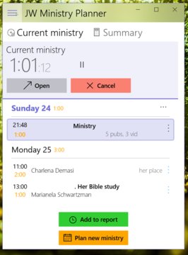 JW Ministry Planner Screenshot Image